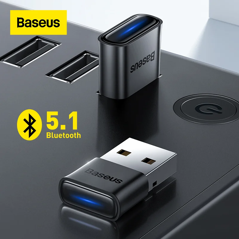 Baseus USB   Dongle Adaptador Bluetooth 5.1 for PC Ʈ  Ŀ  ű USB ۽ű